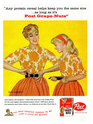 These days, Grape-Nuts ads fetishize athleticism, rather than thinness ...