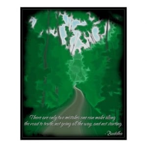 Buddha Road to Truth Quote Poster