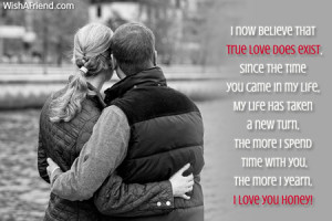 now believe that true love does exist,