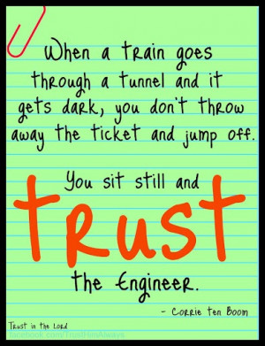 Corrie ten Boom is so good with analogies!