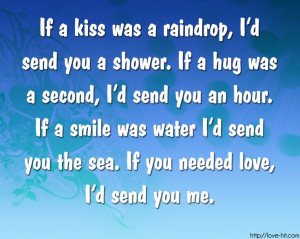 If a kiss was a raindrop...