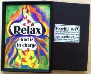 RELAX God Is In Charge MAGNET Inspirational Quote Motivational Print ...
