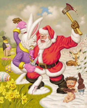 Santa vs Easter Bunny