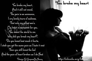 you broke my heart poems
