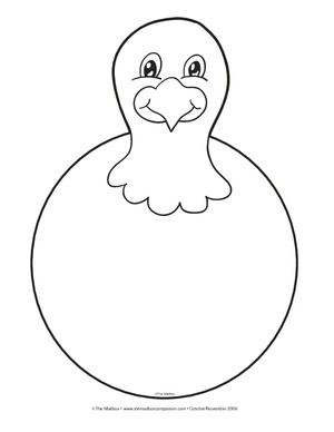 Printable Turkey without Feather Pattern