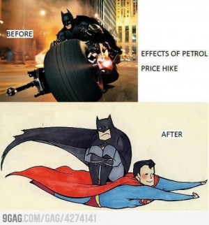 ... gas prices are too high #batman #superhero #justiceleague #superman
