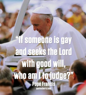 Pope Francis informing the world of a belief that has been in the ...