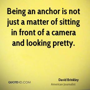 Being an anchor is not just a matter of sitting in front of a camera ...