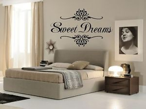 Details about SWEET DREAMS Wall Art Decal Girls Quote Vinyl Home Decor ...