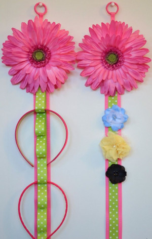 Matching Headband Holder & Hair Bow Holder Set.