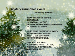 Military Christmas Poem