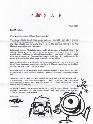 You Need To See This Inspirational Letter A Pixar Filmmaker Wrote To ...