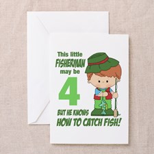 Year Old Fisherman Greeting Card for