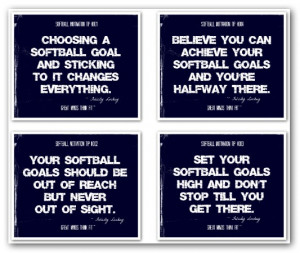 Softball Quotes Poster Collage