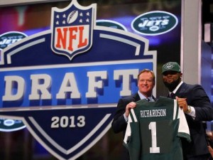 Sheldon Richardson of the Missouri Tigers stands with NFL Commissioner ...