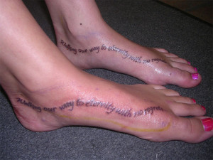 Sisters Foot Tattoo