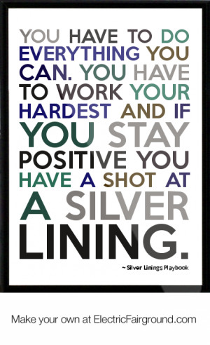 Silver Linings Playbook Framed Quote