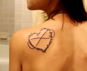 is a sister tattoo and my sister got the matching one obviously ...