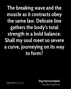The breaking wave and the muscle as it contracts obey the same law ...