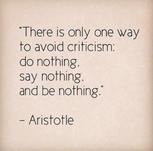 Aristotle Quote on Criticism