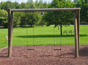 swing in a park: swing in a park
