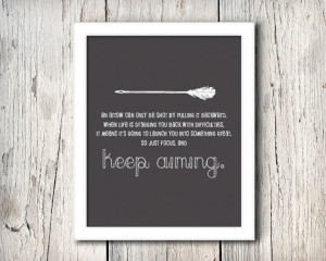 Inspirational Arrow Quote Wall Decor, An Arrow Can Only Be Shot By ...