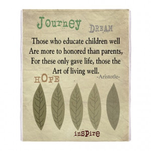 ... Retirement Living Room > Retired Teacher quote Aristotle Blanket 2