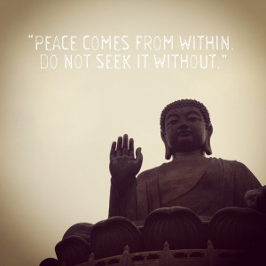 peace within buddha quote