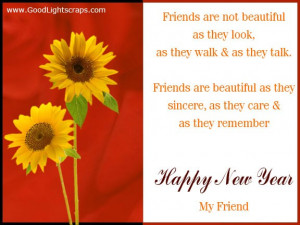 Happy new year sincere friends quotes