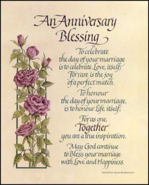 Christian Wedding Anniversary Blessings, 375x465 in 24.5KB
