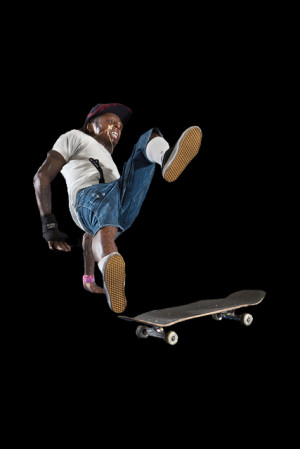 transparent image of Lil Wayne falling off a skateboard for your blog