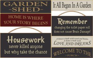 Home and Garden Wood Signs