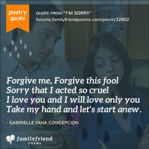 Sorry Love Poems - Poems about I'm Sorry