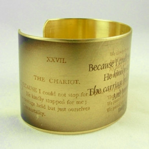 poetry brass cuff bracelet first verse of emily dickinson s poem ...