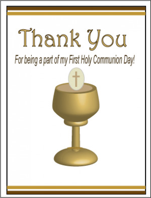 Religious Thank You Cards|Baptismal Thank you cards|Communion Thank