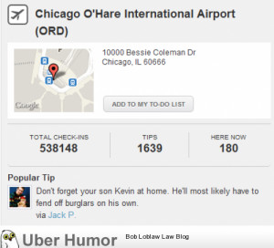 Chicago O’Hare Airport popular tip