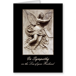 in_sympathy_loss_of_husband_angel_with_harp_card ...