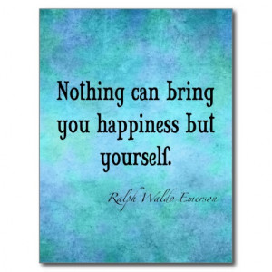 vintage_emerson_happiness_inspirational_quote_blue_postcard ...