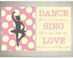 nursery, ballerina nursery, polka dot nursery, inspirational quotes ...