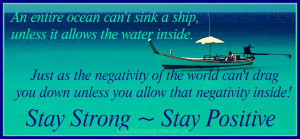 An entire ocean can't sink a ship unless it allows the water inside.