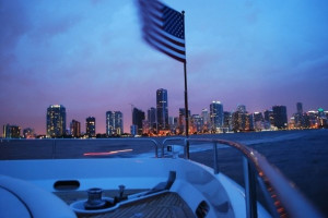 our Miami skyline from my friends boat