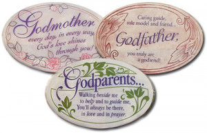 Baptism Godmother, Godfather, and Godparents Plaques