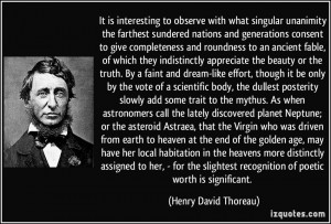 ... recognition of poetic worth is significant. - Henry David Thoreau