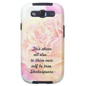 Shakespeare Quote Samsung Galaxy Phone Case Galaxy S3 Cover