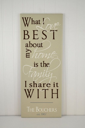 Personalized Wood Quote Sign with Family Name & Wedding Established ...