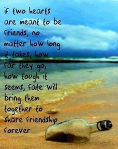 Friendship quote friend quotes, bottl, famili, messag, the ocean, two ...