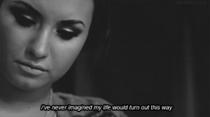 Demi Lovato Black and White depressed self harm cut problems