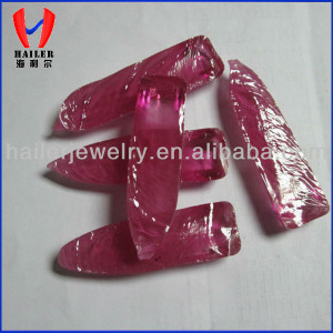 Oval 8 Round Synthetic Corundum Ruby Oval Raw Rough Ruby Stone In