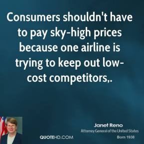 Consumers shouldn't have to pay sky-high prices because one airline is ...