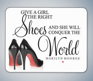 Details about THE RIGHT SHOES MARILYN MONROE QUOTE MOUSE MAT MOUSE PAD ...